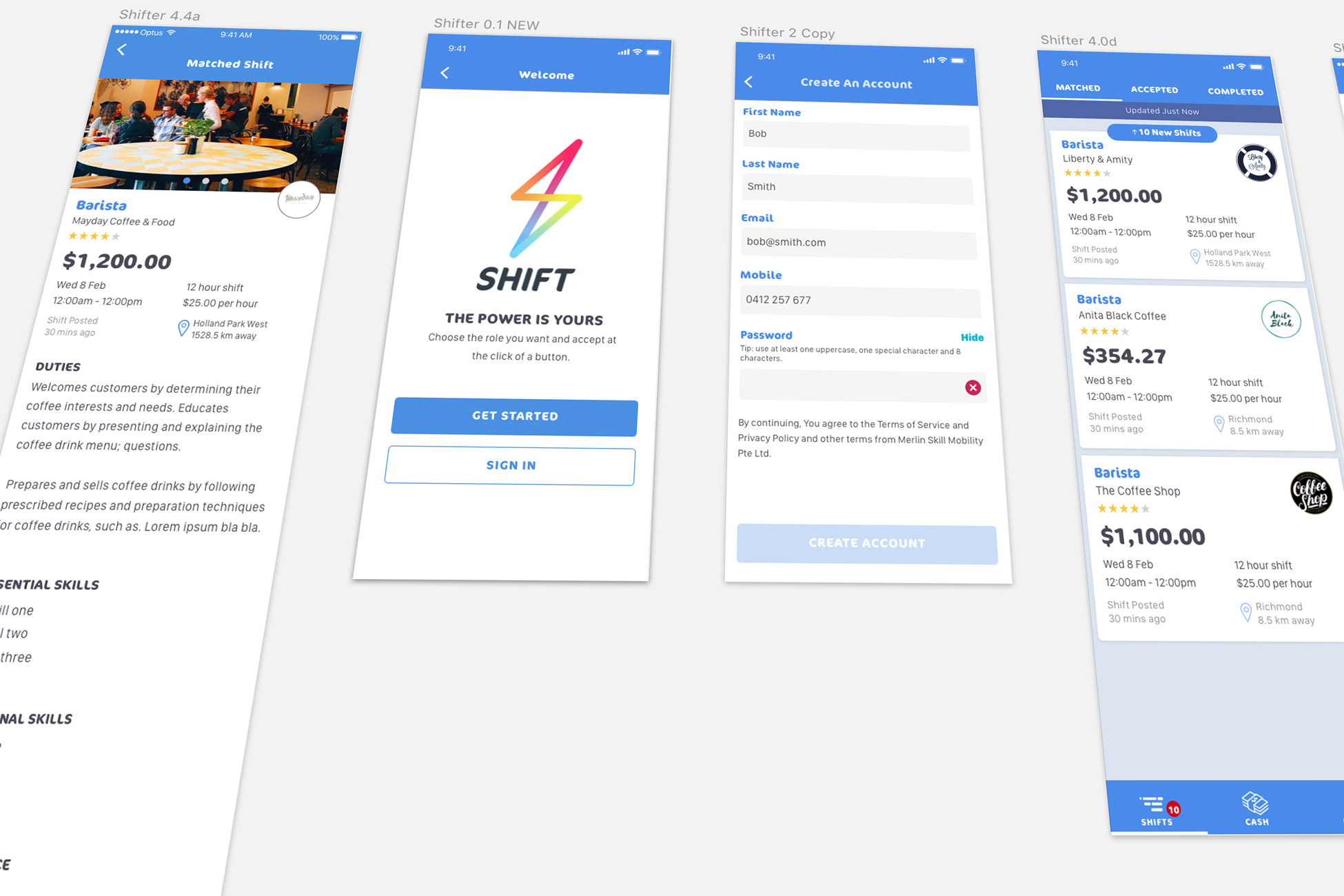 Shift - UI + UX - Ted Takeshi Doré – Design & Illustration